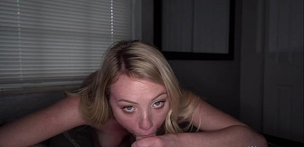  Blonde Teen Dixie Lynn Slowly Sucks My Cock for My Cum